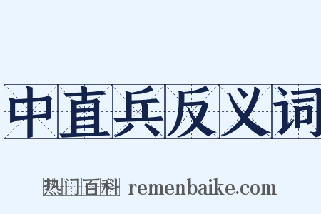 中直兵反义词是什么意思的图片